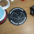 Silverstone Great Britain Drinks Coaster, Circuit & Text Style