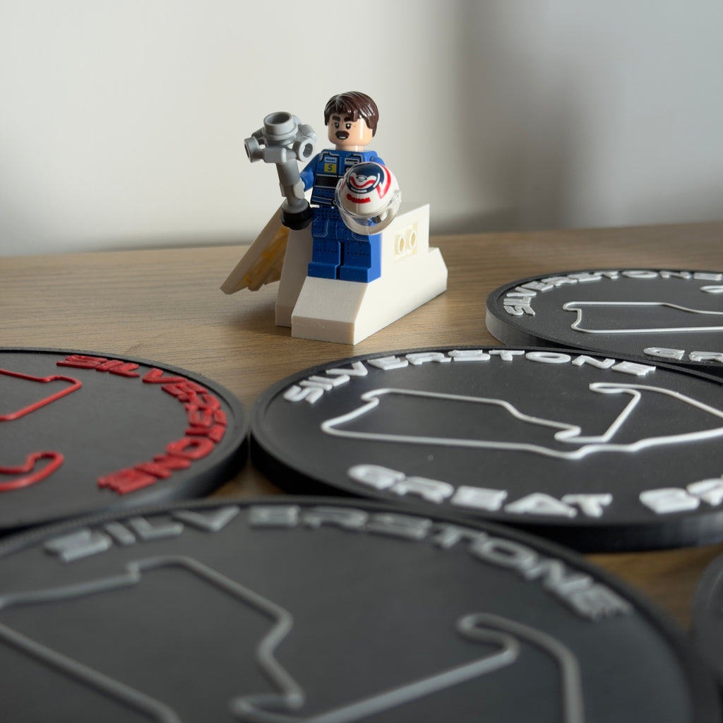 Silverstone Great Britain Drinks Coaster, Circuit & Text Style