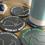 Silverstone Great Britain Drinks Coaster, Circuit & Text Style