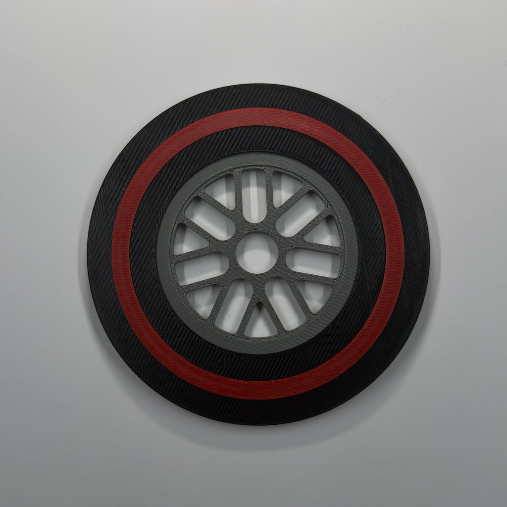F1 Tyre Drinks Coaster, Red (Soft)