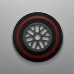 F1 Tyre Drinks Coaster, Red (Soft)