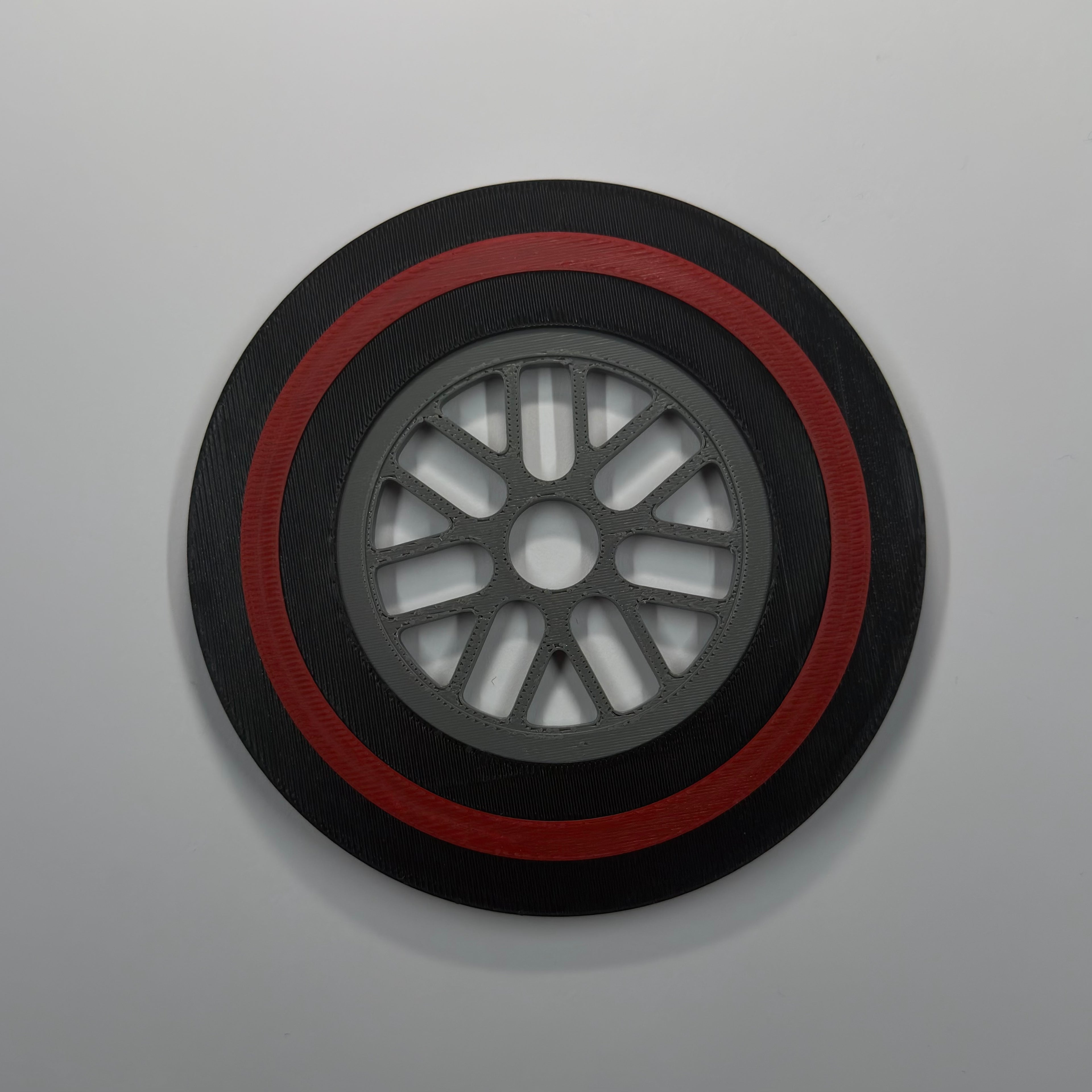 F1 Tyre Drinks Coaster, Red (Soft)