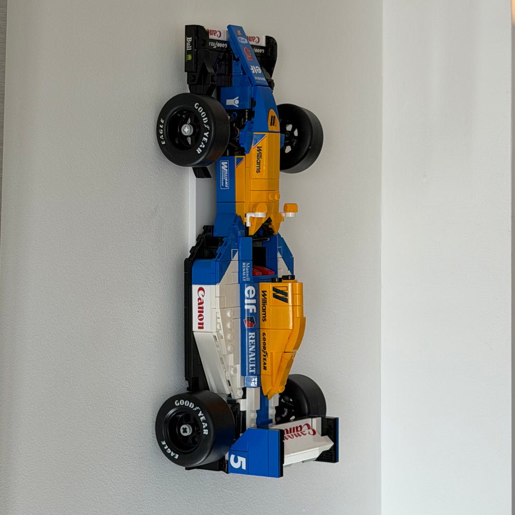 Lego Icons F1 Cars Hidden Wall Mount, Command Strip