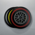 F1 Tyre Drinks Coasters, Dry Set