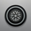 F1 Tyre Drinks Coaster, White (Hard)