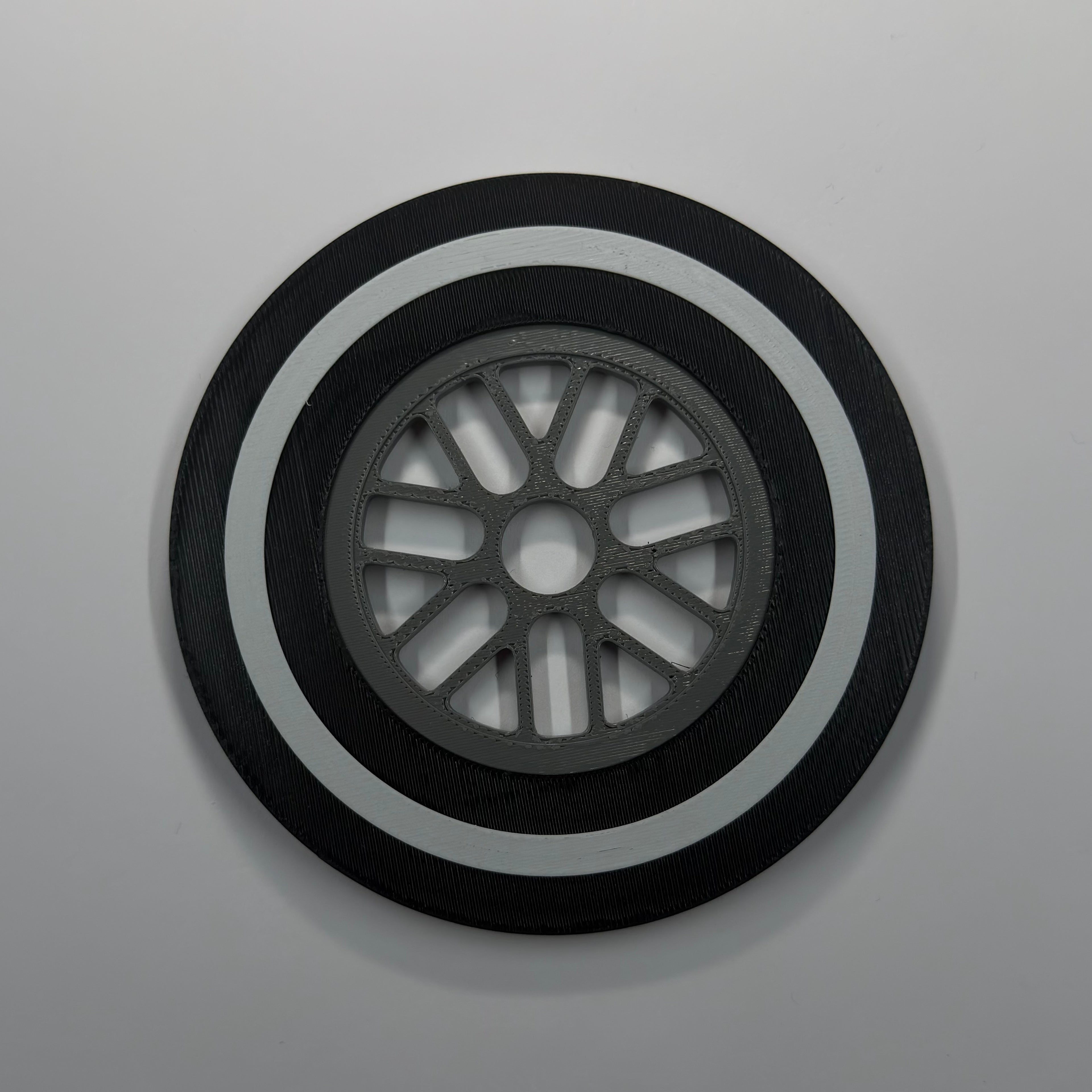 F1 Tyre Drinks Coaster, White (Hard)