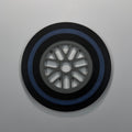 F1 Tyre Drinks Coaster, Blue (Wet)