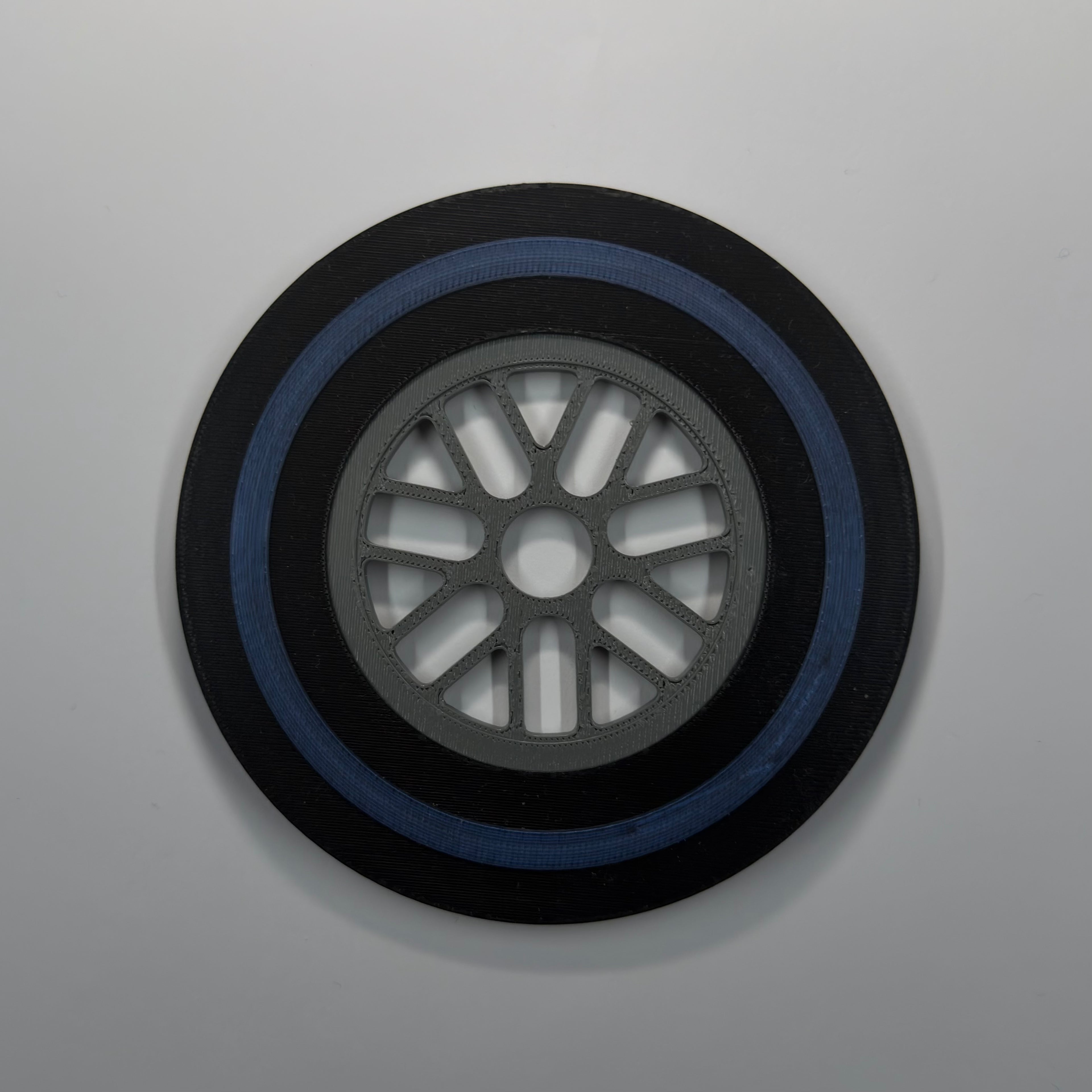 F1 Tyre Drinks Coaster, Blue (Wet)