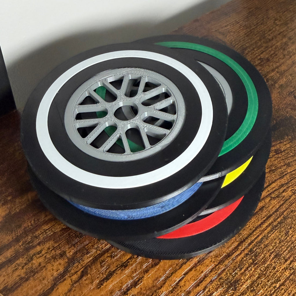 F1 Tyre Drinks Coasters, Full Set